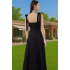 Feminen A Kesim Midi Abiye Elbise Polyester Elastan Dokuma Kumaştan Günlük Kullanım İçin