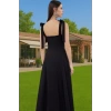 Feminen A Kesim Midi Abiye Elbise Polyester Elastan Dokuma Kumaştan Günlük Kullanım İçin