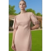 Feminen A Kesim Midi Saten Elbise Yaz Mevsimi İçin Şık Görünüm Zarifane Tasarım Profesyonel Görünüm