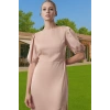 Feminen A Kesim Midi Saten Elbise Yaz Mevsimi İçin Şık Görünüm Zarifane Tasarım Profesyonel Görünüm