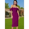 Feminen Leopar Desenli Bodycon Abiye Elbise Polyester Midi Boy Yazlık Günlük Kullanım İçin