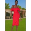Feminen Leopar Desenli Bodycon Abiye Elbise Polyester Midi Boy Yazlık Günlük Kullanım İçin