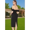 Feminen Leopar Desenli Bodycon Abiye Elbise Polyester Midi Boy Yazlık Günlük Kullanım İçin