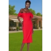 Feminen Leopar Desenli Bodycon Abiye Elbise Polyester Midi Boy Yazlık Günlük Kullanım İçin