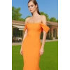 Feminen Leopar Desenli Bodycon Abiye Elbise Polyester Midi Boy Yazlık Günlük Kullanım İçin