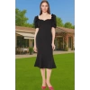 Feminen Midi Boy Bodycon Dokuma Abiye Elbise Yüksek Kalite Özel Tasarım Trend Tasarım Şık Görünüm
