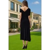 Feminen Midi Boy Polyester Örme Elbise Zarifane Tasarım Günlük Kullanım İçin Rahat Kullanım