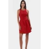 Feminen Mini Elbise 88% Polyester 12% Elastan Finike Dokuma Yazlık Zarifane Tasarım