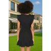 Feminen Mini Elbise Bisiklet Yaka Fırfır Detaylı Bodycon Polyester Kaliteli İşçilik
