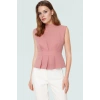 Fitted Bisiklet Yaka Bluz Nefes Alan Polyester Kumaştan İş Giysisi Rahat Ve Şık Modern Stil