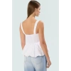 Fitted Bluz Kolsuz Kare Yaka Dacron Dokuma Yazlık Zarifane Tasarım Kaliteli İşçilik