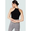 Fitted Crop Bluz Renk Pamuklu Kaşkorse Örme Kumaş Özenle Seçilmiş Premium Kalite