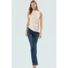 Fitted Dik Yaka Bluz Polyester Örme Kumaş Asimetrik Kısa Kollu Özenle Seçilmiş