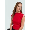 Fitted Dik Yaka Scuba Krep Örme Bluz Günlük Stil Özenle Seçilmiş Uzun Ömürlü Konforlu Kesim