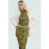Fitted Halter Yaka Tül Bluz Crop Polyester Yazlık Dayanıklı Malzeme Özel Tasarım