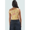Fitted Kalıp 100 Polyester Bluz Asimetrik Yaka Kısa Kol Yazlık Özenle Seçilmiş Uzun Ömürlü