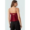 Fitted Kalıp Keten Görünümlü Kolsuz Bluz %100 Polyester Günlük Kullanım İçin