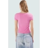 Fitted Kalıp Kısa Kollu Bluz Likralı Penye Yazlık Trend Tasarım Uzun Ömürlü Şık Görünüm