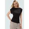 Fitted Kısa Kollu Örme Bluz Rahat Günlük Stil Zarifane Tasarım Konforlu Kesim