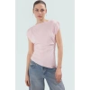 Fitted Kısa Kollu Örme Bluz Rahat Günlük Stil Zarifane Tasarım Konforlu Kesim