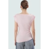 Fitted Kısa Kollu Örme Bluz Rahat Günlük Stil Zarifane Tasarım Konforlu Kesim