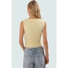 Fitted Kolsuz Örme Bluz Renk Kare Yaka Tül Kumaş Kaliteli İşçilik Günlük Kullanım İçin