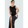 Fitted Örme Bluz Etek Takım Nefes Alan Polyester Kumaş Özenle Seçilmiş Uzun Ömürlü
