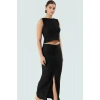 Fitted Örme Bluz Etek Takım Nefes Alan Polyester Kumaş Özenle Seçilmiş Uzun Ömürlü