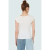 Fitted Örme Bluz Kalp Yaka Yazlık Günlük Premium Kalite Kullanım İçin Modern Stil