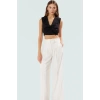 Fiyonklu Crop Bluz Kadın Yazlık Dokuma Basic Rahat Kullanım Şık Görünüm Özel Tasarım