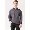 Flora Polo Yaka Sweatshirt - Uzun Kollu, Rahat Kesim, Pamuklu, Günlük ve İş Kullanımı İçin