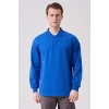Galanthus Polo Sweat Erkek Uzun Kollu Pamuklu Sweatshirt İş ve Günlük Kullanım İçin