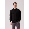 Galanthus Polo Sweat Erkek Uzun Kollu Pamuklu Sweatshirt İş ve Günlük Kullanım İçin
