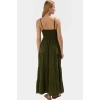 Gipeli Skater Maxi Elbise %Polyester Dokuma Kumaş Yazlık Rahatlık Yüksek Kalite