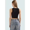 Halter Yaka Animal Desenli Crop Bluz Örme Kumaş Rahat Yazlık Kıyafet Günlük Kullanım İçin