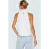 Halter Yaka Fırfırlı Bluz Örme Kumaştan Şık Modern Stil Premium Kalite Trend Tasarım