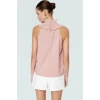 Halter Yaka Fırfırlı Bluz Örme Kumaştan Şık Modern Stil Premium Kalite Trend Tasarım