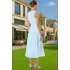 Halter Yaka Taş Detaylı Polyester Abiye Elbise Trend Tasarım Kaliteli İşçilik Özenle Seçilmiş