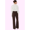 Kadın 88% Polyester 12% Elastan Geniş Paça Pantolon Yüksek Bel Tasarım Yaz Aylarının Vazgeçilmezi
