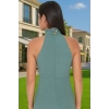 Kadın A Kesim Mini Elbise Halter Yaka Reglan Kol Polyester Dokuma Mükemmel Uyum Rahat Ve Şık