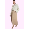 Kadın A line Gabardin Etek Maxi Boy Casual Günlük Kombinler İçin Yaz Aylarının Vazgeçilmezi