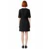 Kadın A Line Kısa Kol Dokuma Mini Elbise Düğme Detaylı Düz Kesim Ofis ve Günlük Şıklığı İçin İdeal