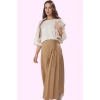 Kadın A line Maxi Etek 100% Polyester Dokuma Kumaş Ramadan Koleksiyonu Ofis Şıklığı Günlük Kullanım
