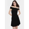 Kadın A line Mini Örme Elbise Carmen Yaka Günlük Kullanım Trend Tasarım Modern Stil Konforlu Kesim