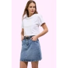 Kadın A line Taş Detaylı Denim Mini Etek Pamuk Yazlık Günlük Kullanım Yaz Aylarının Vazgeçilmezi
