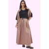 Kadın A line Terrycotton Dokuma Maxi Etek Rahat Günlük Stil Hafta Sonu Yaz Aylarının Vazgeçilmezi