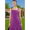 Kadın Askılı Mini Elbise A Kesim Nervür Detaylı Yazlık Dokuma Modern Stil Günlük Kullanım İçin