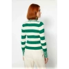 Kadın Basic Çizgili Balıkçı Yaka Triko Kazak Uzun Kollu Regular Kalıp Kış Aylarının Vazgeçilmezi