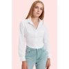 Kadın Basic Fitted Gömlek Dokuma Kumaş Sırt Detayı Günlük Şıklık Yaz Aylarının Vazgeçilmezi