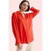 Kadın Basic Gömlek Viskoz Shally Dokuma Oversize Kalıp Günlük Stil Yaz Aylarının Vazgeçilmezi